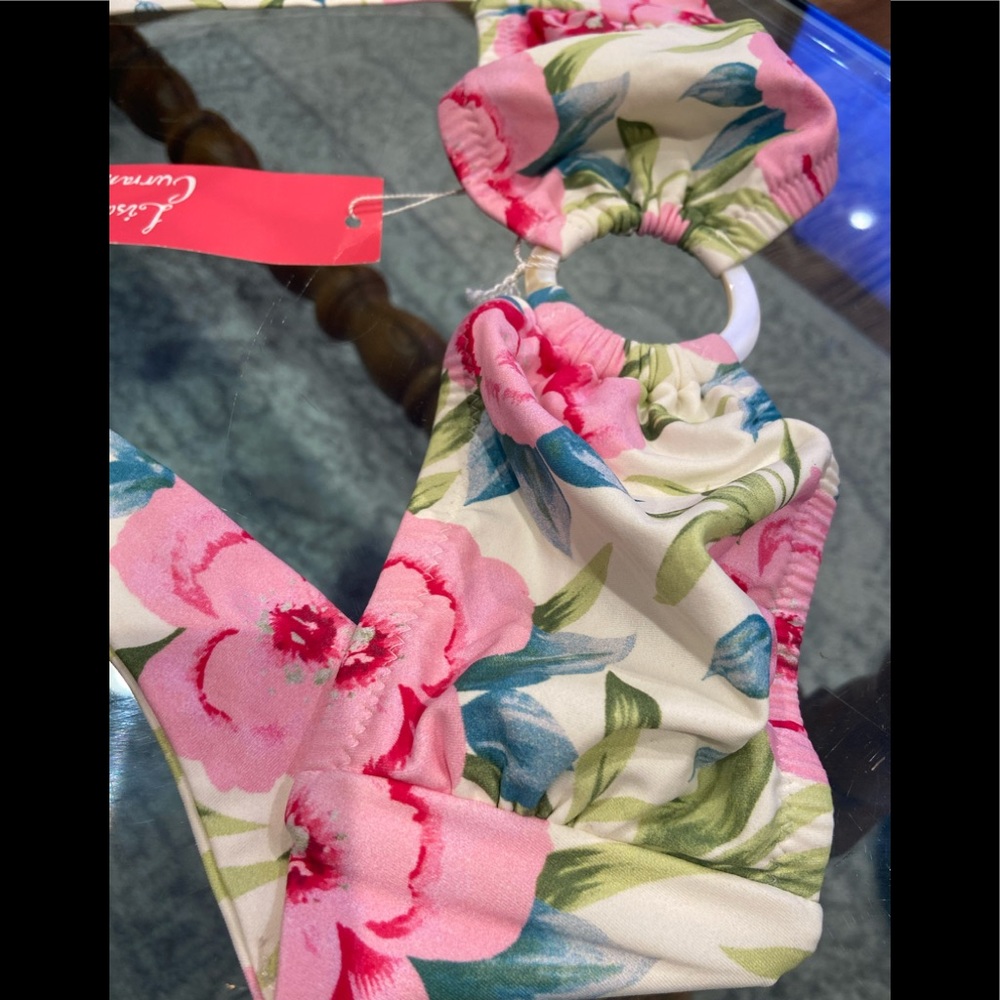 Lisa Curran palm seashell bandeau swim